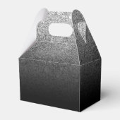 Glitter Zilveren VONK Bruiloft Kalligrafie Dank u Bedankdoosjes (Achterkant)