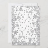 Glitter zilveren winter Quinceanera uitnodiging (Achterkant)