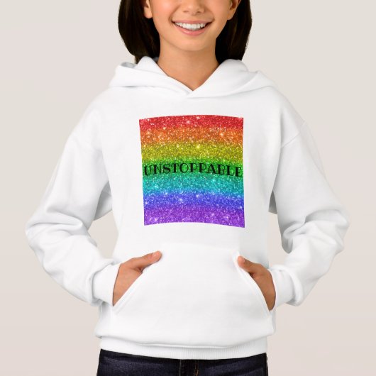 Glitter zonder stopmogelijkheid Unieke regenboogko (Voorkant)