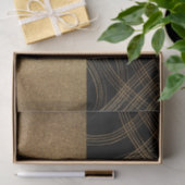 Glitter Zwart en Brons Moderne Luxe Glam Chic Tissuepapier (Geschenk)