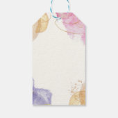 Glitter Zwart Kalligrafie Tafelnummers Bruiloft Cadeaulabel (Achterkant)