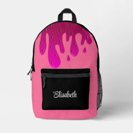 Glitteraardbei druipende slijm Cute Kids Design Bedrukte Rugzak