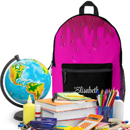 Glitteraardbei druipende slijm Cute Kids Design Bedrukte Rugzak