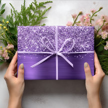 Glitterachtige Amethist Paarse Faux Folie