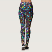 Glitterachtige sterren op zwart leggings (Achterkant)
