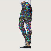 Glitterachtige sterren op zwart leggings (Links)