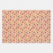 Glitteraple bladeren in de Herfst/herfst, pompoen Inpakpapier Vel (Voorkant 2)