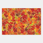 Glitteraple bladeren in de Herfst/herfst, pompoen Inpakpapier Vel (Voorkant)
