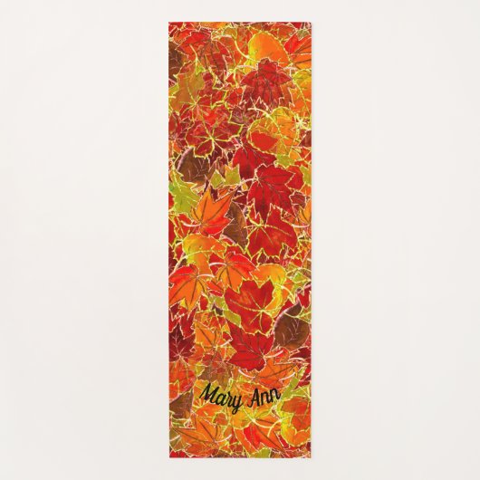 Glitteraple lekt in de Herfst/herfst Yogamat (Voorkant)