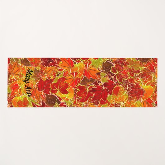 Glitteraple lekt in de Herfst/herfst Yogamat (Voorkant (horizontaal))