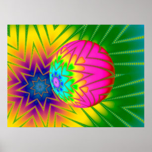 Glitterbal Fractal Poster