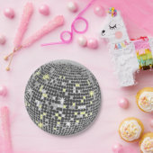 Glitterbal groovy disco dansfeest papieren bordje (Feest)