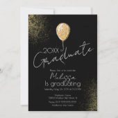 Glitterballon Universiteit Middelbare School Afstu Kaart (Voorkant)