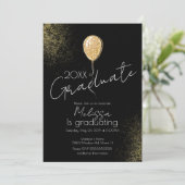 Glitterballon Universiteit Middelbare School Afstu Kaart (Staand voorkant)