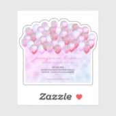Glitterballonnen Decoratie Sticker (Vel)