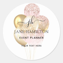 Glitterballonnen met monogram