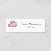 Glitterballonnen roze en zilver mini visitekaartje (Voorkant)