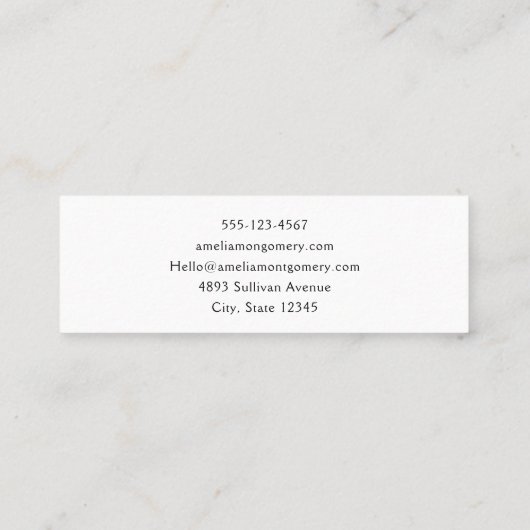 Glitterballonnen roze en zilver mini visitekaartje (Achterkant)