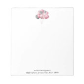 Glitterballonnen roze en zilver notitieblok (Voorkant)