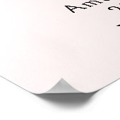 Glitterballonnen roze en zilveren verjaardag poster (Hoek)