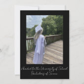 Glitterballonnen Universiteit Hoge School Afstudee Kaart (Achterkant)