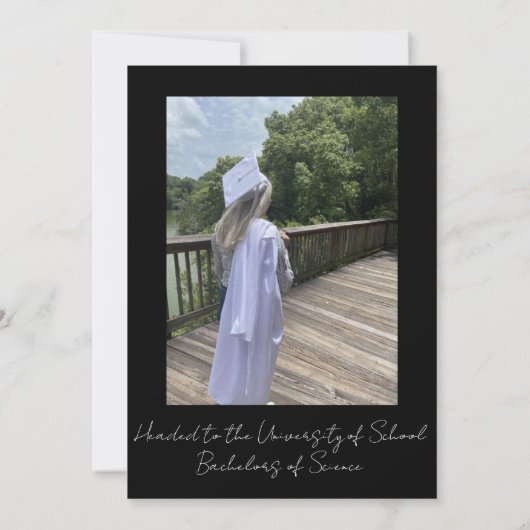 Glitterballonnen Universiteit Hoge School Afstudee Kaart (Achterkant)