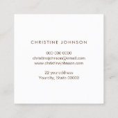 Glitterbij en zonnebloemen vierkante visitekaartje (Achterkant)