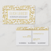 Glitterbladeren met een afbeelding en een trendy g visitekaartje (Voorkant / Achterkant)