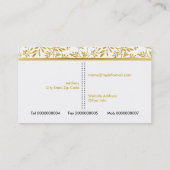 Glitterbladeren met een afbeelding en een trendy g visitekaartje (Achterkant)