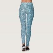 Glitterblauwe Leggings (Achterkant)