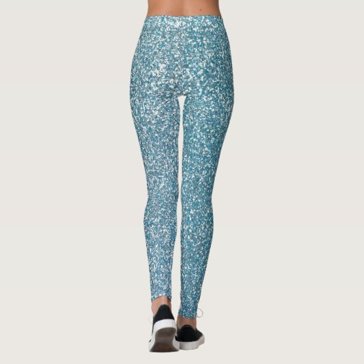 Glitterblauwe Leggings (Achterkant)