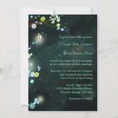 Glitterbomen in Elven Forest Wedding Kaart (Achterkant)