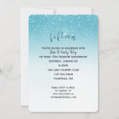 glitterconfetti 15e huwelijksverjaardag kaart (Voorkant)