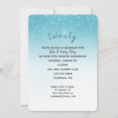 glitterconfetti 20e huwelijksverjaardag kaart (Voorkant)