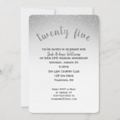 glitterconfetti 25e trouwdag kaart (Voorkant)