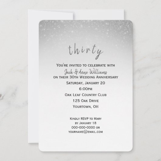glitterconfetti 30e trouwdag kaart (Voorkant)