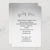 glitterconfetti 45e trouwdag kaart (Voorkant / Achterkant)