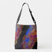 Glitterde alcoholinkt crossbody tas (Achterkant)