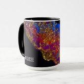 Glitterde alcoholinkt mok (Voorkant links)