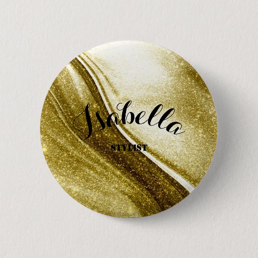 Glitterde gouden Button cadeau (Voorkant)