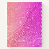  Glitterde Roze oranje Spiraal Notitieboek (Achterkant)