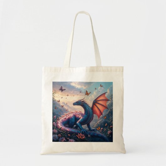 glitterdraak tote bag (Voorkant)