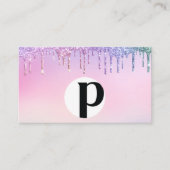 Glitterdruppel Perfect Posh visitekaartje (Voorkant)