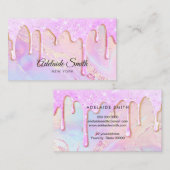 glitterdruppelontwerp visitekaartje (Voorkant / Achterkant)