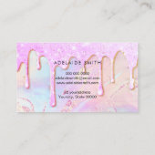 glitterdruppelontwerp visitekaartje (Achterkant)