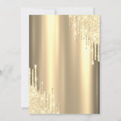 Glitterdruppels, Cocktail, Gouden Pensionering Kaart (Achterkant)