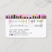 Glitterdruppels Creditcard holografische regenboog Visitekaartje (Achterkant)