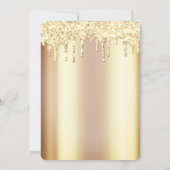 Glitterdruppels, Glas, Bloemige Pensionering Kaart (Achterkant)