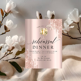 Glitterdruppels wijnglas bloemen proefdinermiddag kaart