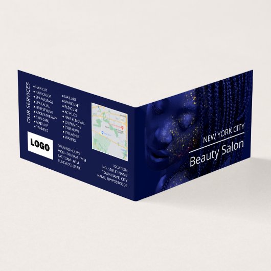 Glittered Model, Beautician, Loyalty Card Visitekaartje (Buitenkant)